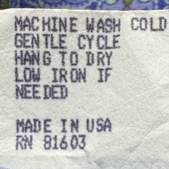 La Belle, Blue Cream and Green, Knee Length Halter Faux Wrap Dress Size 9 - Picture 7 of 7